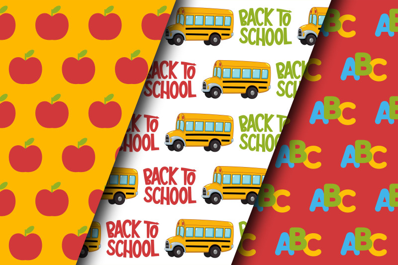 back-to-school-digital-paper-seamless-patterns