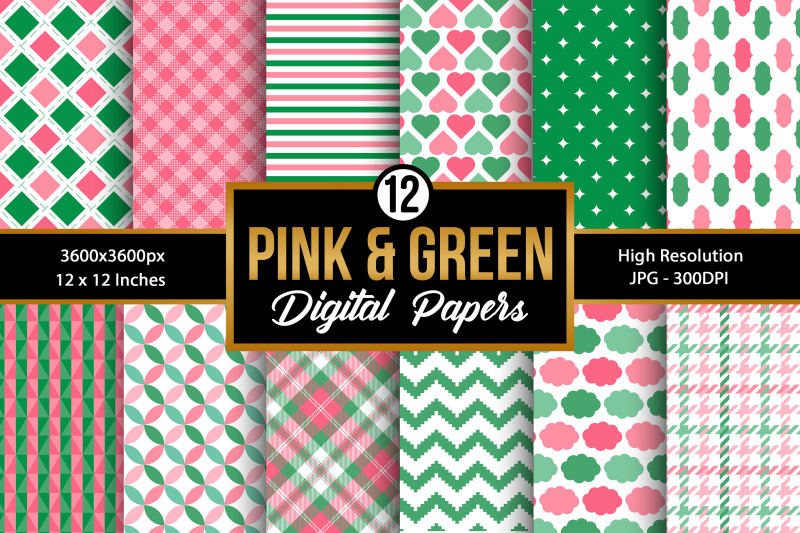 pink-and-green-seamless-pattern-digital-papers