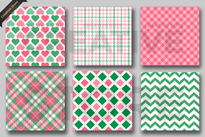 pink-and-green-seamless-pattern-digital-papers