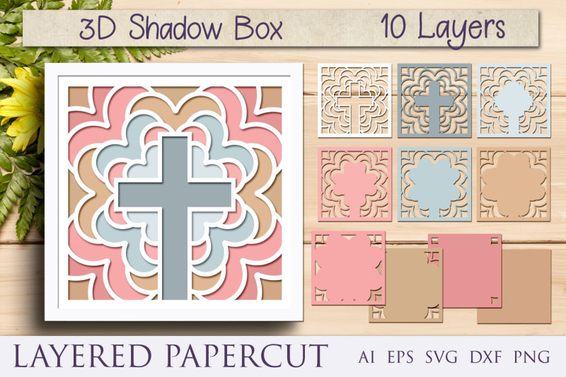 3d-layered-cross-mandala-svg-shadow-box-svg