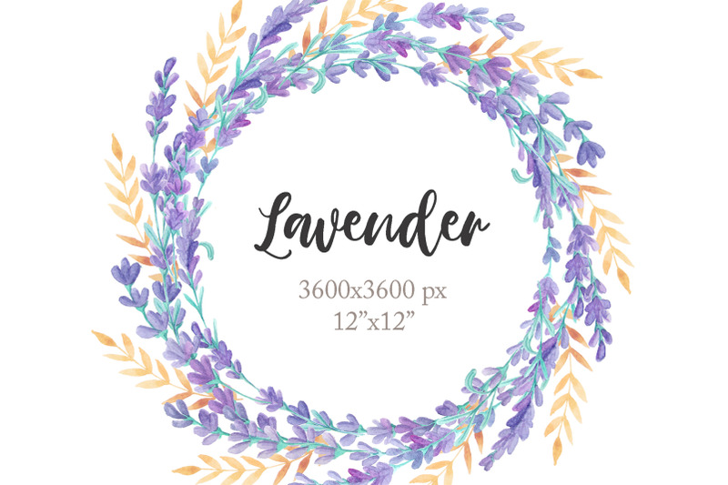 watercolor-lavender-wreaths-clipart-png