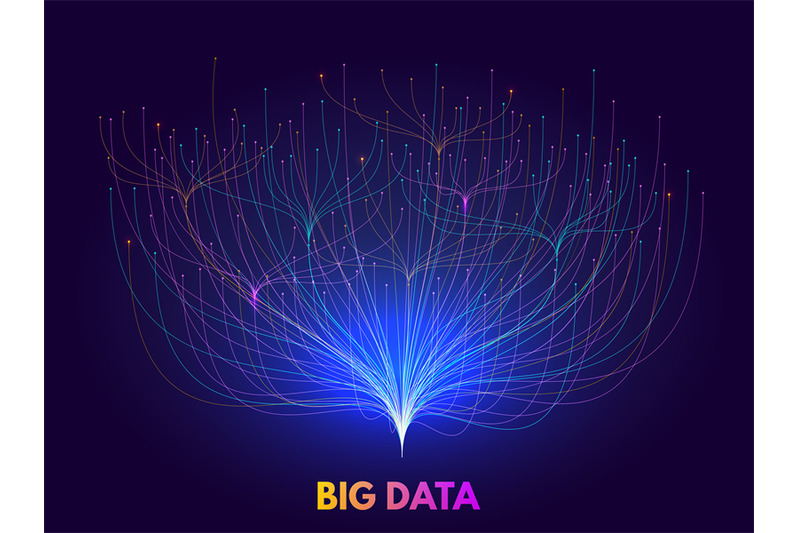 big-data-collection-virtual-flow-of-database-connections-tree-structu