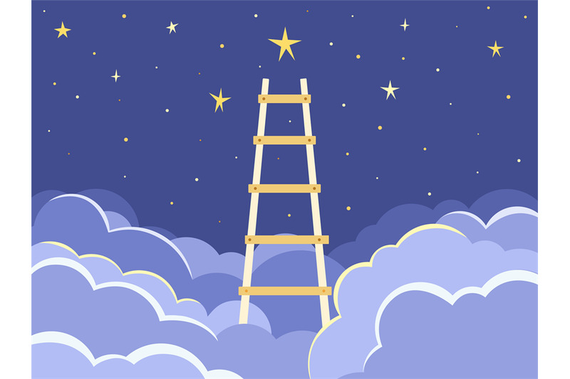 reaching-stars-with-ladder-starry-night-over-clouds-way-leading-to-b