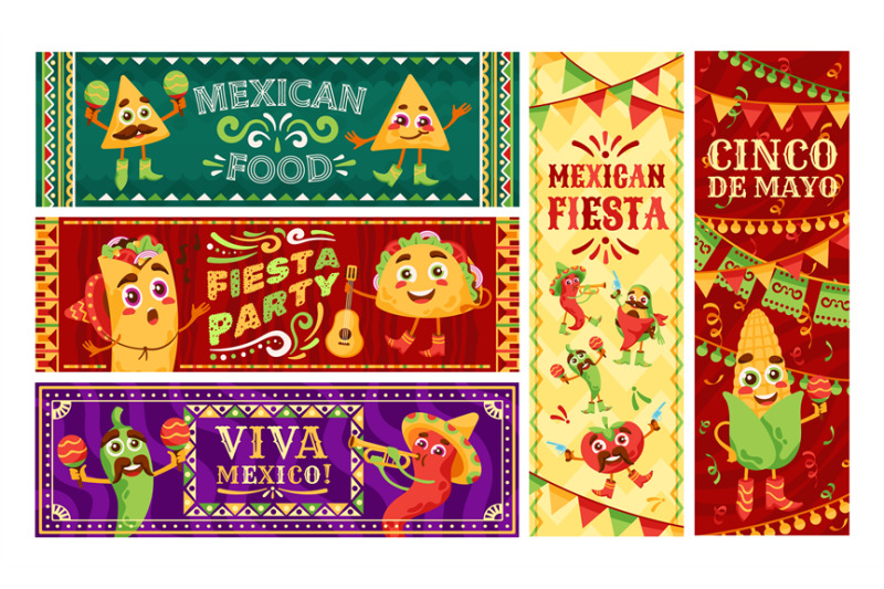 mexican-restaurant-food-banners-nachos-tacos-and-burrito-fiesta-styl