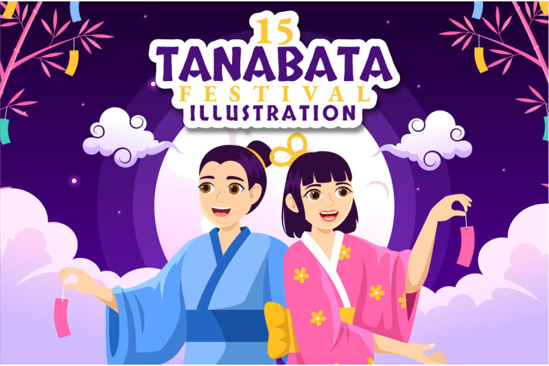 15-tanabata-festival-vector-illustration