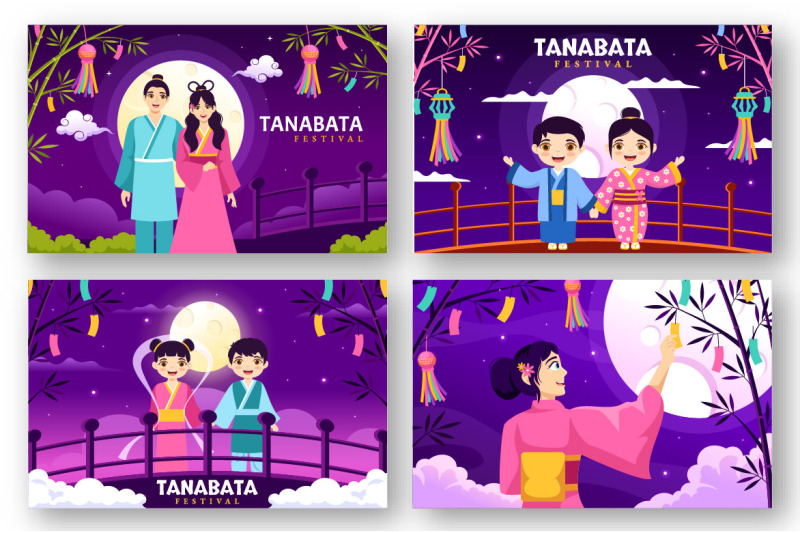 15-tanabata-festival-vector-illustration