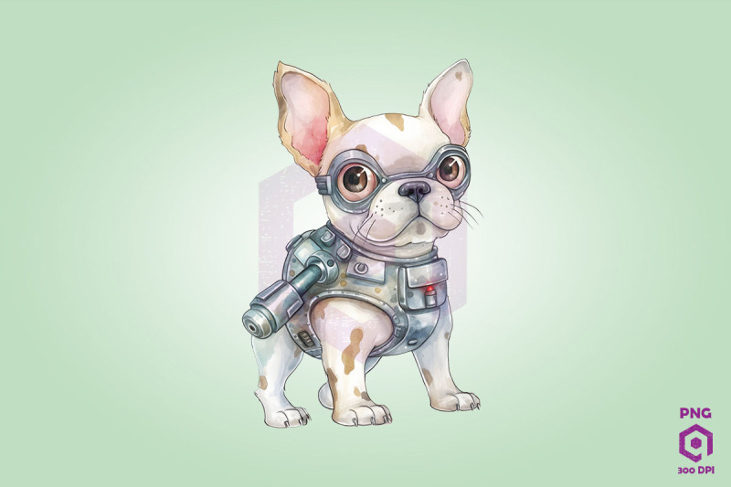 half-robot-french-bulldog-dog-clipart