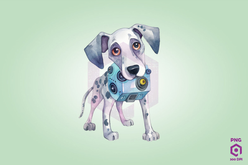 half-robot-great-dog-clipart