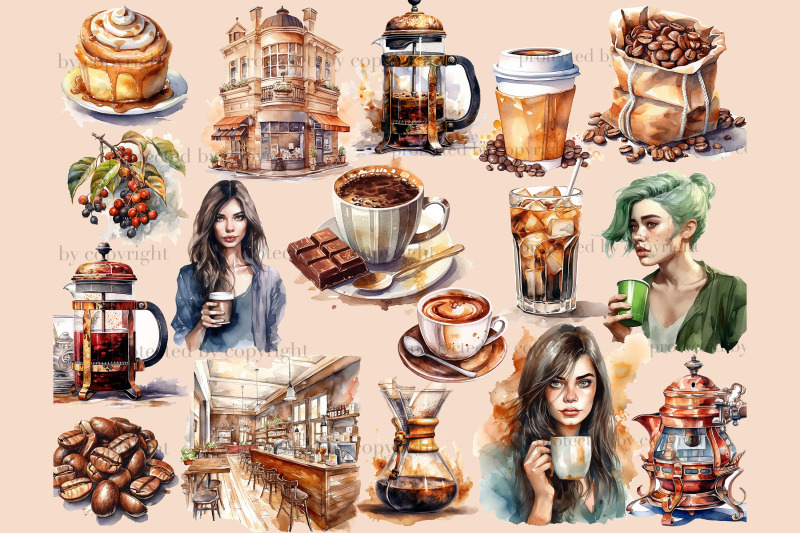 coffee-clip-art-bundle-coffee-beans-print