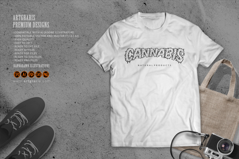 cannabis-lettering-word-smoking-marijuana-leaf-effect-illustrations