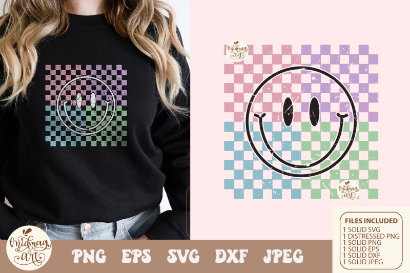checkered-smiley-face-png-svg-pattern