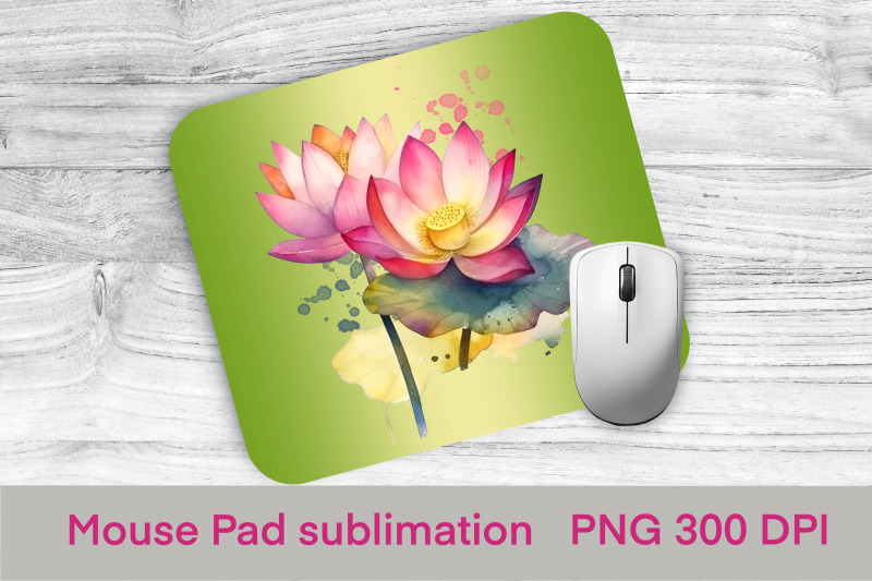 mouse-pad-sublimation-flower-lotus-sublimation