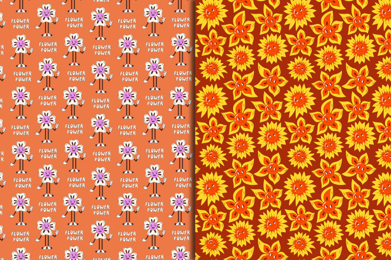 cartoon-flowers-seamless-patterns-amp-papers