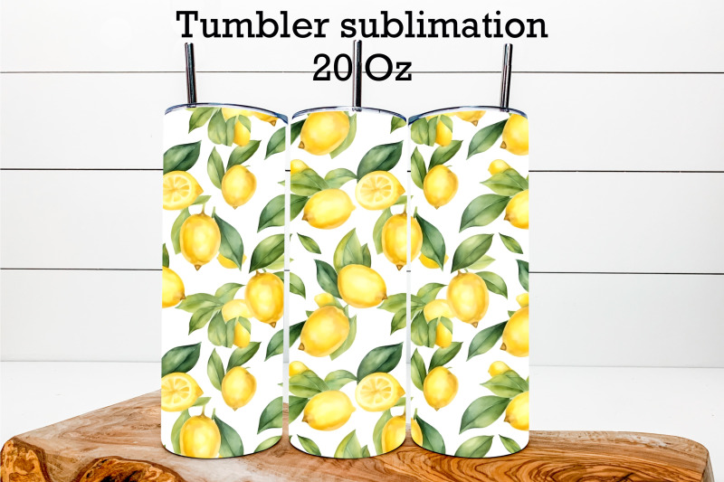 tumbler-sublimation-design-with-lemon-fruit-tumbler
