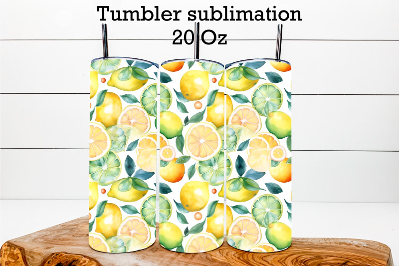 tumbler-sublimation-design-with-lemon-fruit-tumbler-png