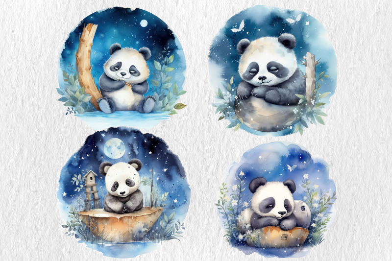 watercolor-panda-baby-dreaming