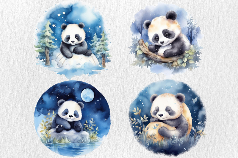 watercolor-panda-baby-dreaming