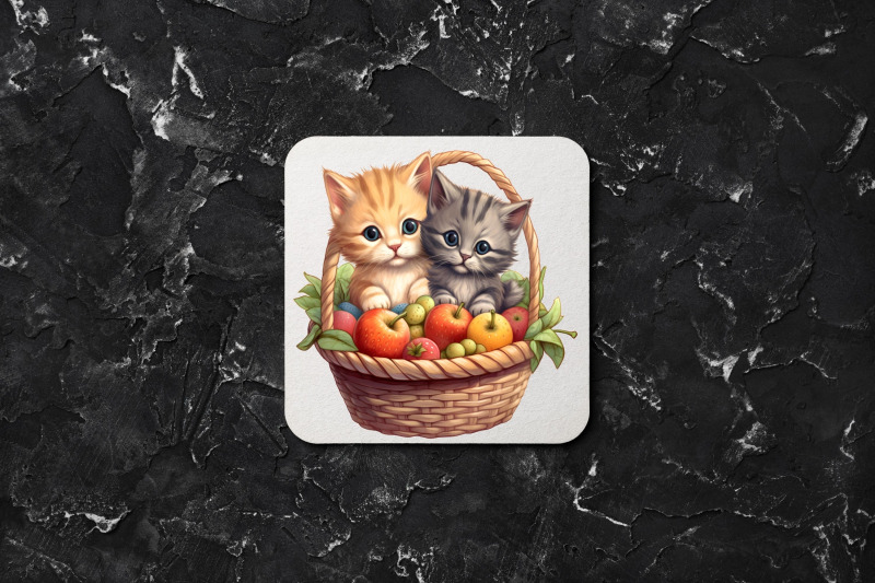 cute-kittens-in-a-fruits-basket-illustration-clipart