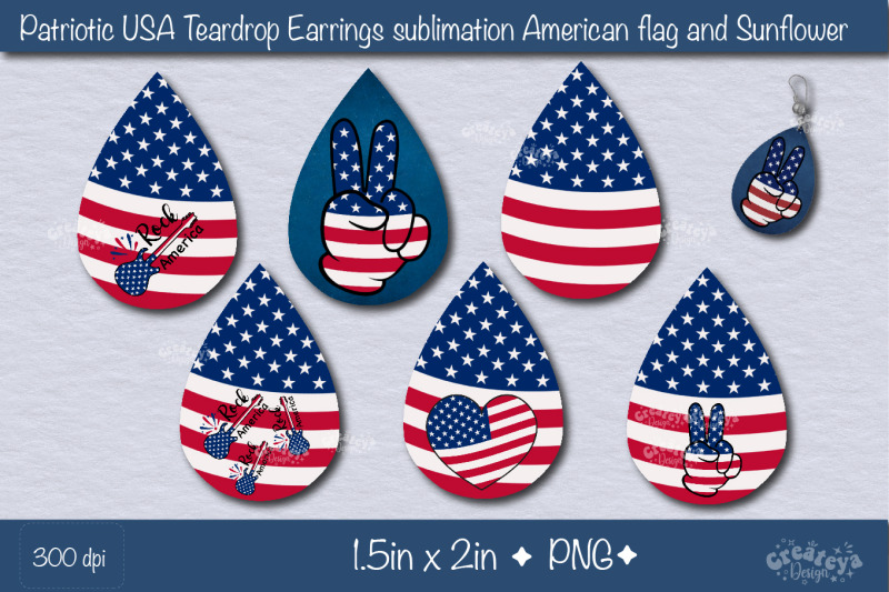 teardrop-earring-sublimation-bundle-4th-of-july-patriotic-usa-earring