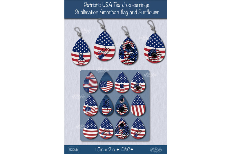 teardrop-earring-sublimation-bundle-4th-of-july-patriotic-usa-earring