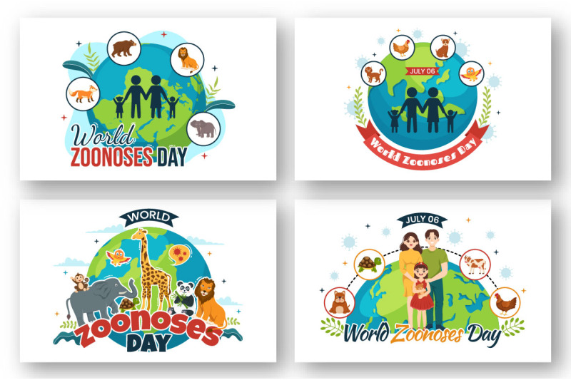 11-world-zoonoses-day-vector-illustration