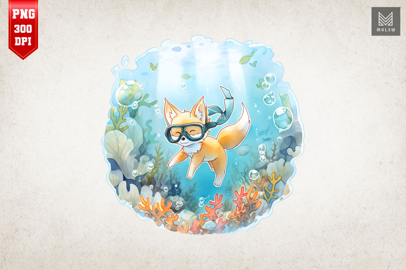 cute-fox-loves-diving-summertime-bundle