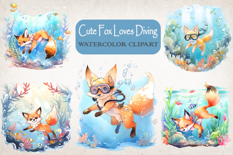 cute-fox-loves-diving-summertime-bundle