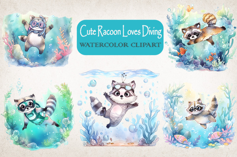 racoon-loves-diving-summertime-bundle