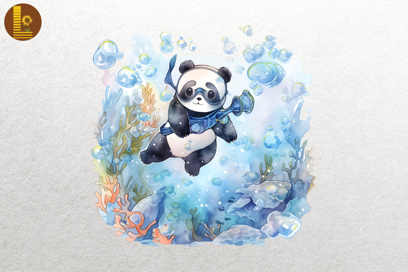 cute-panda-diving-summertime-bundle