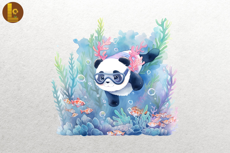 cute-panda-diving-summertime-bundle