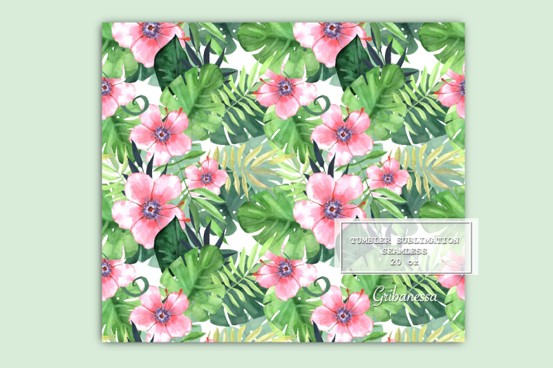 tropical-tumbler-wrap-summer-tumbler-sublimation