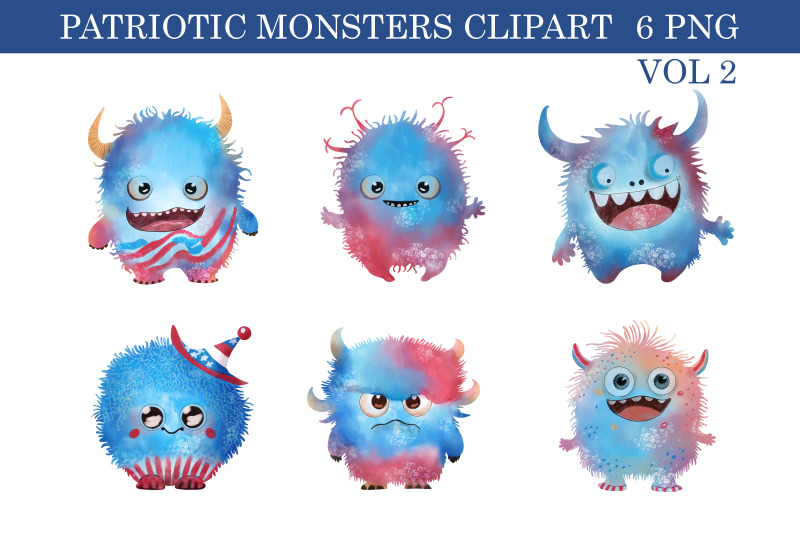 patriotic-cute-monsters-clipart-4th-of-july-clipart-vol2