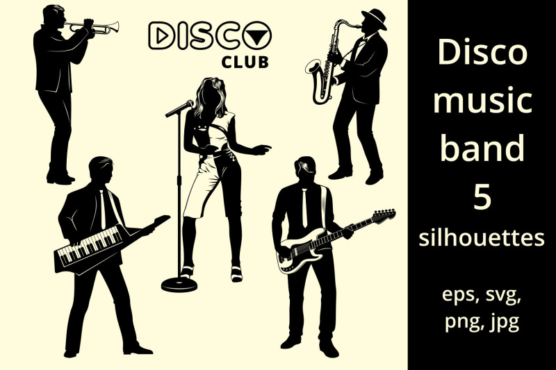 disco-band-silhouettes-svg