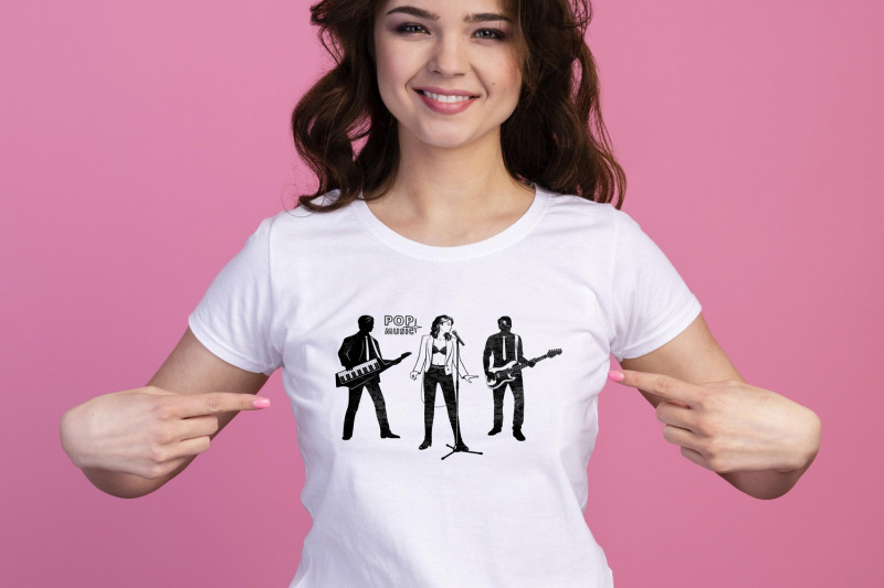 pop-music-trio-silhouettes-svg