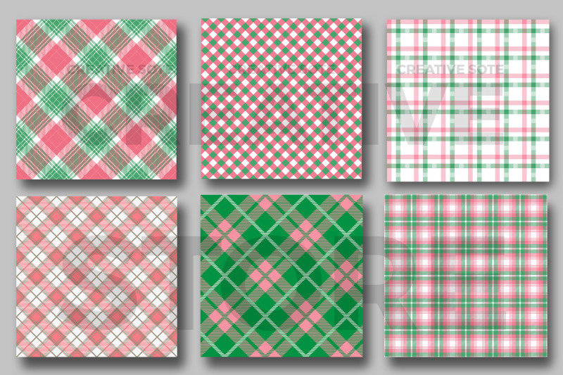 pink-amp-green-plaid-backgrounds-digital-papers