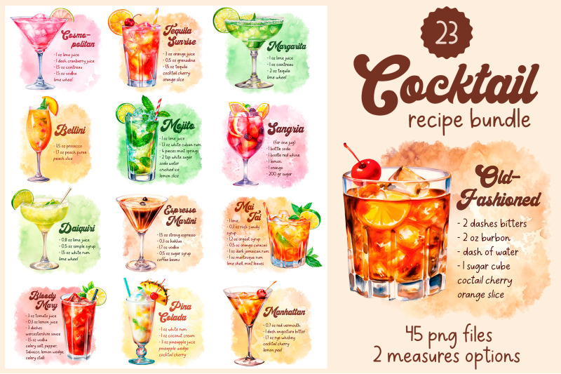 cocktail-recipe-bundle-kitchen-towel-sublimation-design