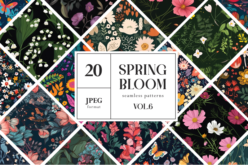 spring-bloom-seamless-patterns-vol-6