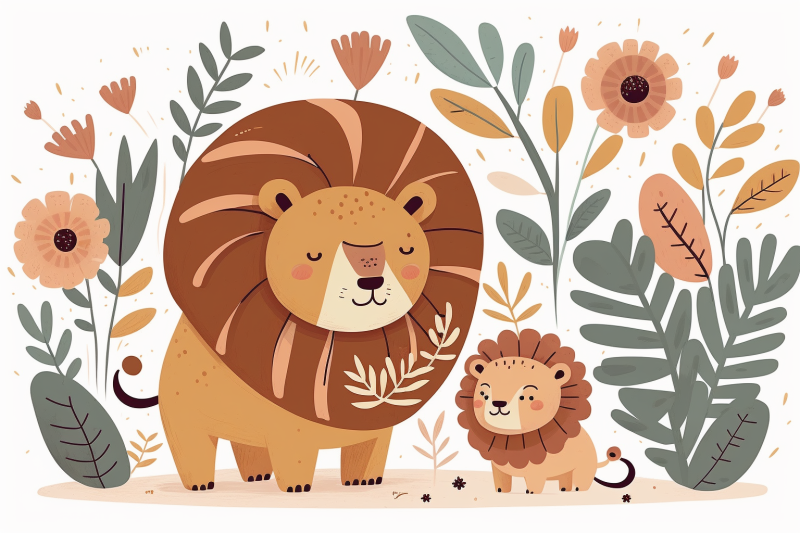 scandinavian-dad-and-baby-lion