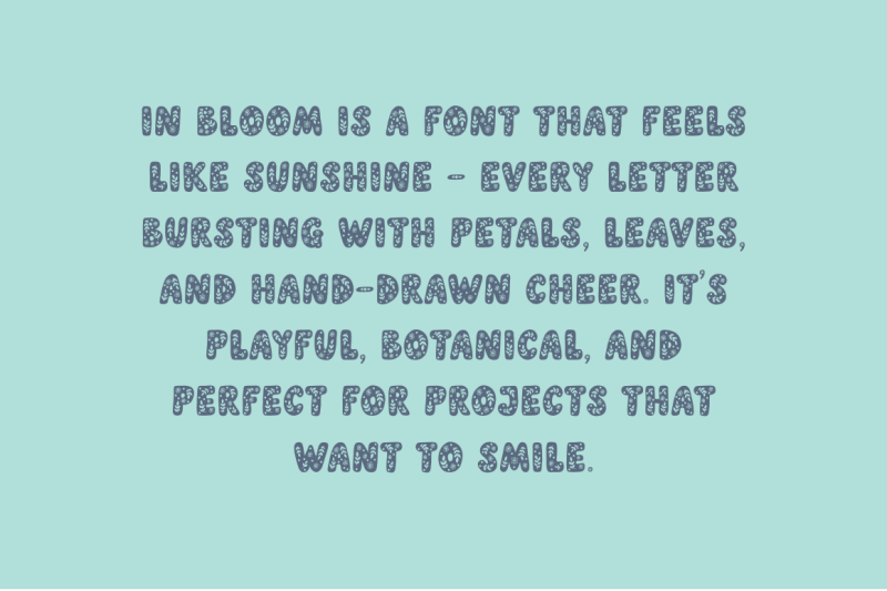 in-bloom-botanical-font