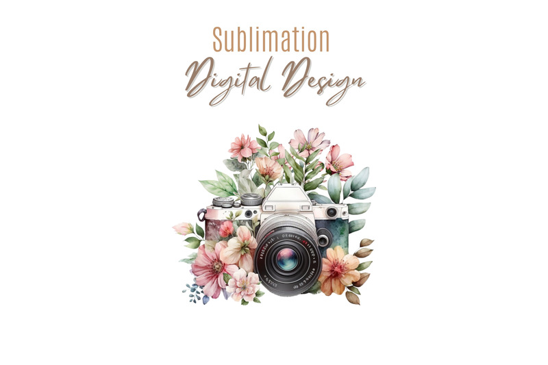 floral-photo-camera-with-pink-flowers-vintage-design-png-instant-downl