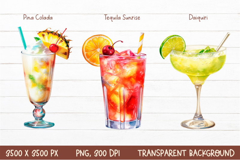 watercolor-cocktail-clipart-summer-cocktail-sublimation