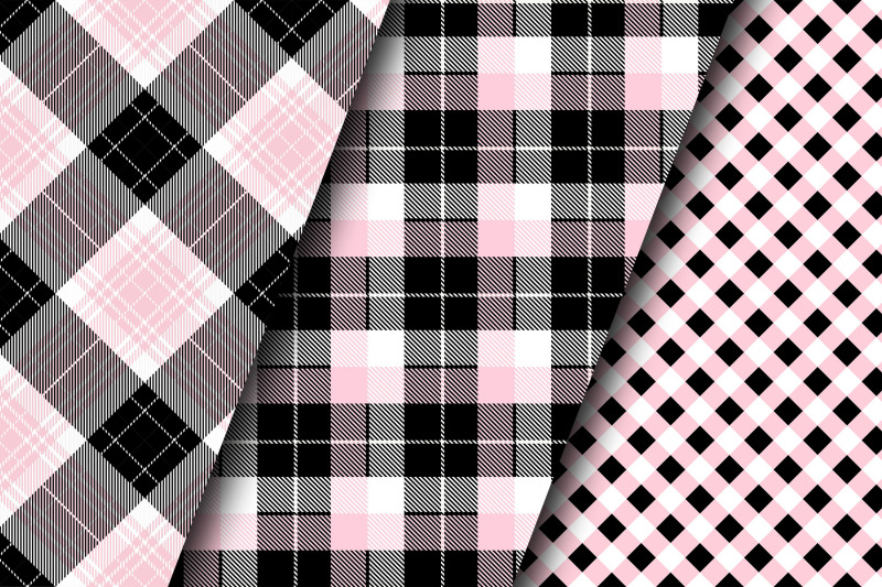 pastel-pink-amp-black-plaid-digital-paper-backgrounds