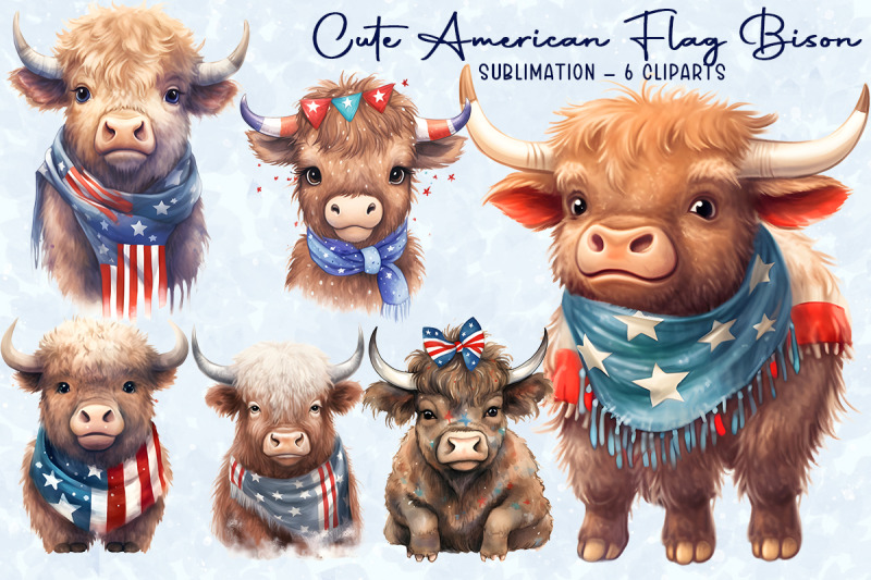 cute-american-flag-bison-sublimation