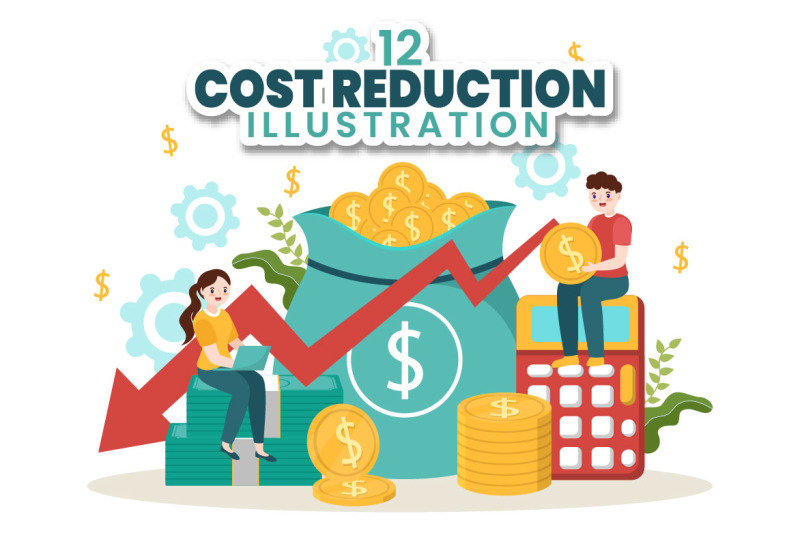 12-cost-reduction-business-illustration