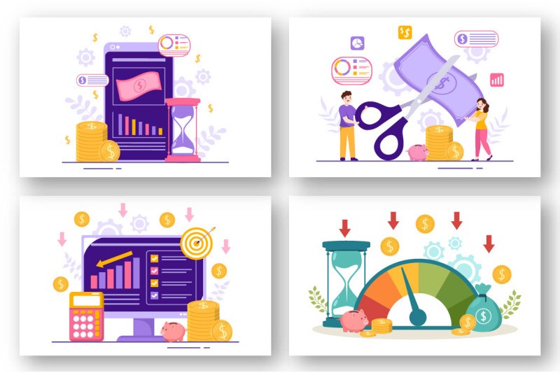 12-cost-reduction-business-illustration