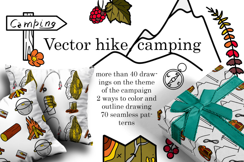vector-hike-camping