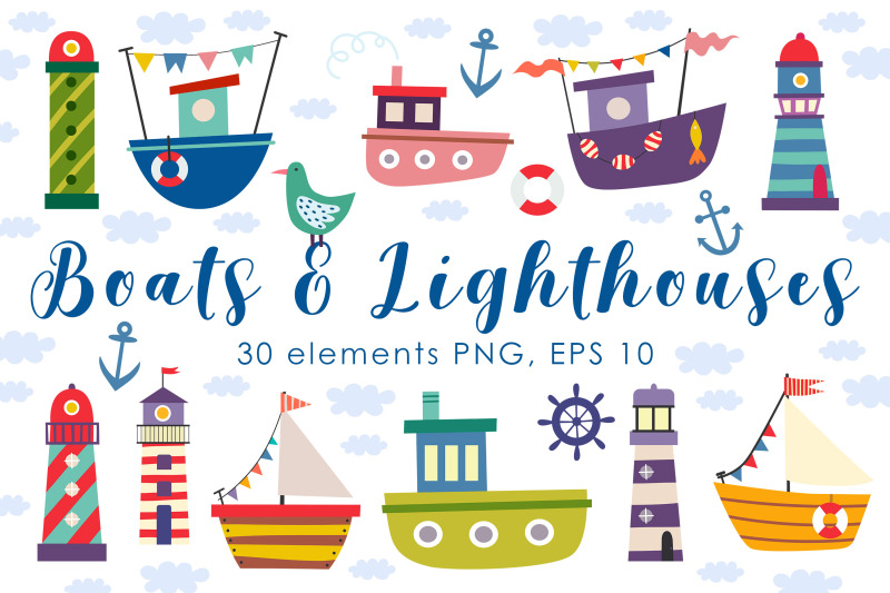 boats-and-lighthouse-clipart