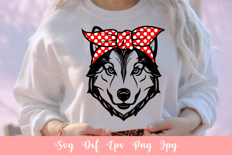 cute-husky-dog-with-bandana-animal-pet-svg-file-shirt-svg