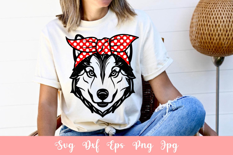 cute-husky-dog-with-bandana-animal-pet-svg-file-shirt-svg