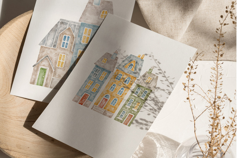 watercolor-houses-clipart